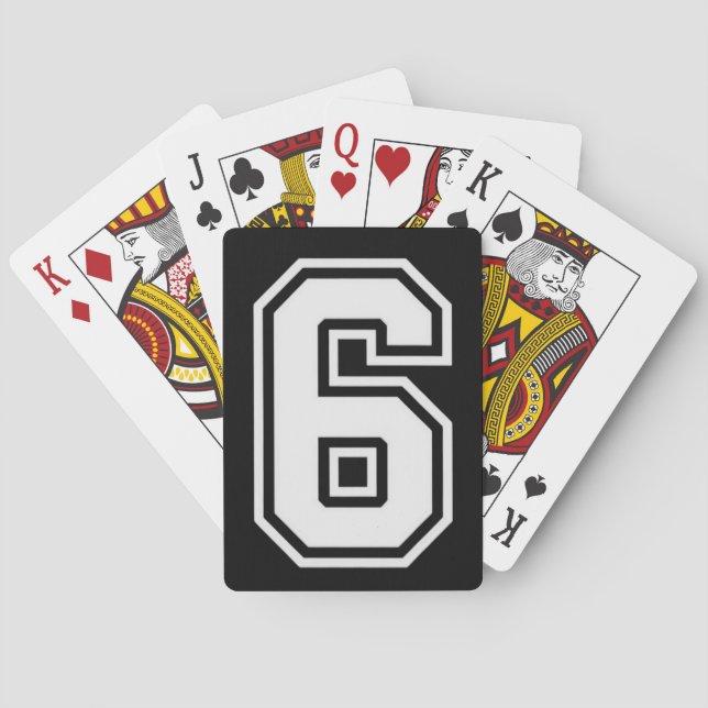 Fun Six Seven 6 7 Meme  Playing Cards (Back)