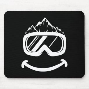 Fun Ski Tee Skiing Funny Snowboard Mouse Pad