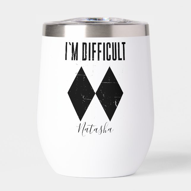 Fun Skiing Double Diamond Winter Sports Ski Gag (Front)