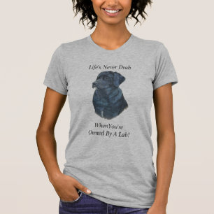fun slogan with portrait of black labrador dog T-Shirt
