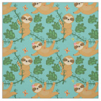 Fun Sloth and Vines Repeat Pattern