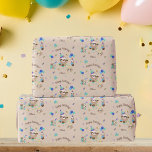 Fun Sloth Birthday Party Blue Theme Kids Wrapping Paper<br><div class="desc">Make every present extra special with this Fun Sloth Birthday Party Blue Theme Kids Wrapping Paper featuring an adorable sloth with cupcakes, blue balloons, presents, and festive streamers on a warm light brown background. The design includes “Happy Birthday” above the illustration and a space to personalize with your child’s name...</div>