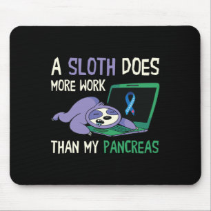 Fun Sloth Pancreas Diabetes Awareness Insulin Diab Mouse Pad