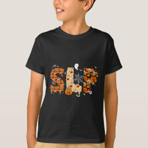 Fun Slp Halloween Costume Pumpkin Fall Skeleton  T-Shirt