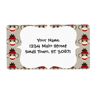 Fun Smiling Red Sock Monkey Happy Patterns