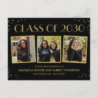Fun Snapshots Editable Colour Graduation Postcard