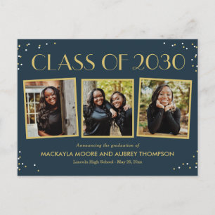 Fun Snapshots Editable Colour Graduation Postcard