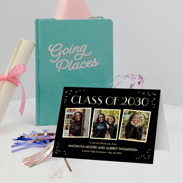 Fun Snapshots FOIL Folded Photo Thank You Card (Creator Uploaded)