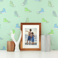 Fun Sneakers Green Blue Aqua Kids 