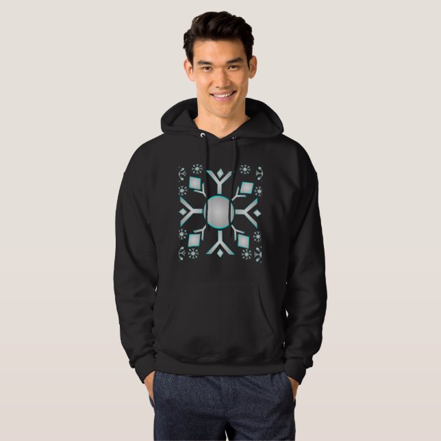 Fun Snowflakes Design Hoodie (Front Full)