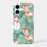 Fun Snowman and Reindeer Christmas iPhone Case