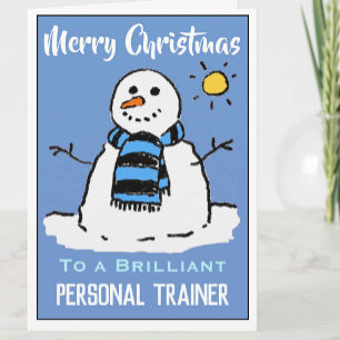 Fun Snowman Christmas Card for Personal trainer