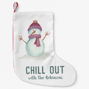 Fun Snowman Christmas Small Christmas Stocking