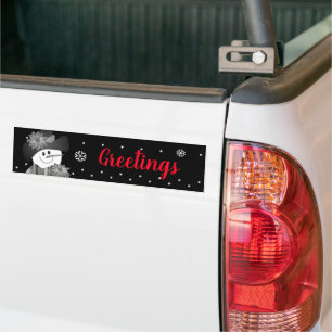 Fun Snowman Design Bumper Sticker