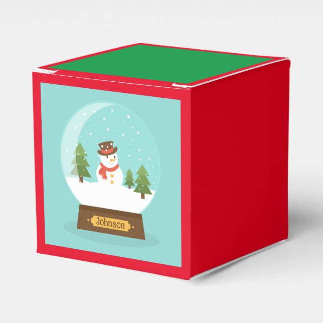 FUN!  Snowman Gift Box - Personalised -Add Name (Front Side)