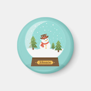 FUN!  Snowman Magnet - Personalised -Add Name