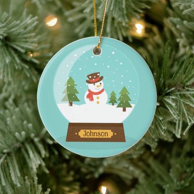 FUN!  Snowman Ornament - Personalised -Add Name (Tree)