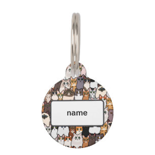 Fun So Many Cats and Kittens Collage Pet Tag