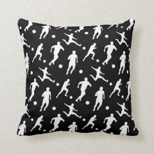 Fun soccer ball sports pattern home decor pillow