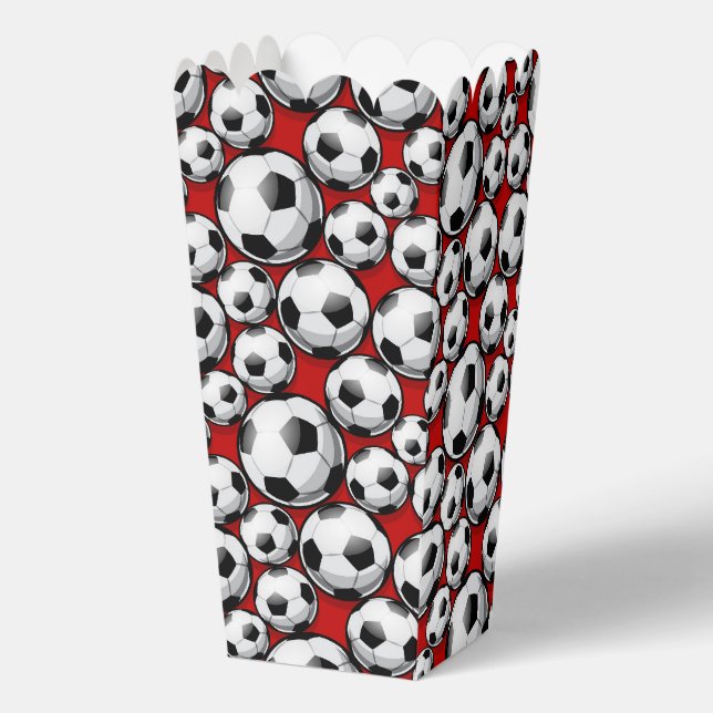 Fun Soccer sports ball tiled pattern Favour Box (Front)