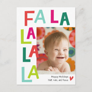 Fun Song EDITABLE COLOR Holiday Postcard