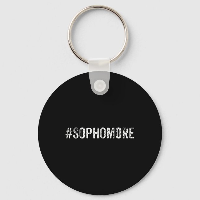 Fun Sophomore Tenth Grade Byck To School Gift  Key Ring (Front)