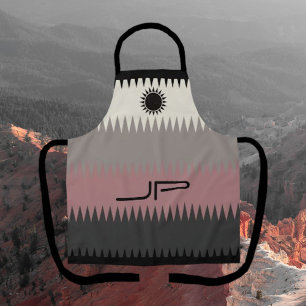 Fun Southwestern Style Apron w/Huge Initials