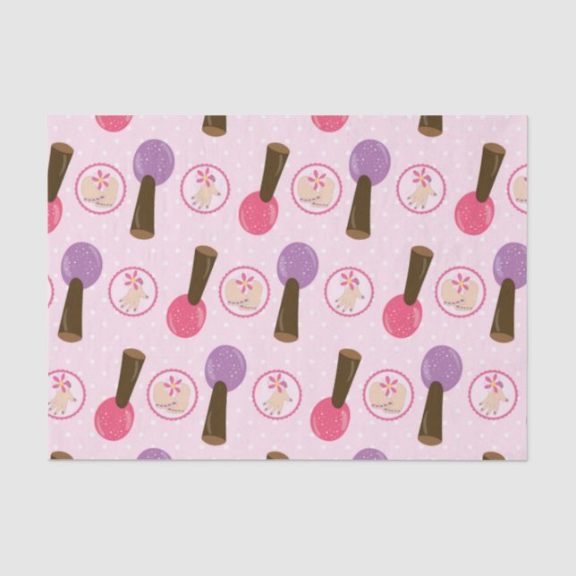 Fun Spa party themed tissue wrap Paper (Front)