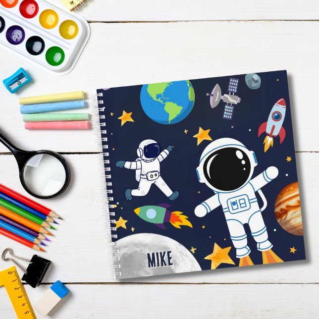 Fun Space Astronaut Planet,Cute Kid sketchbook art Notebook (Creator Uploaded)