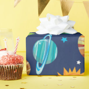 Fun Space party pattern wrap Wrapping Paper