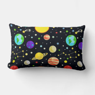 Fun Space Pattern Lumbar Cushion