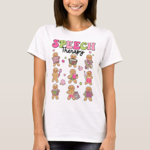 Fun Speech Therapy Gingerbread Cookies Slp Christm T-Shirt