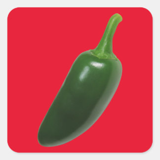 Fun & Spicy Jalapeno Pepper Square Sticker