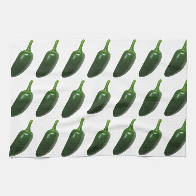 Fun & Spicy Jalapeno Pepper Tea Towel (Horizontal)