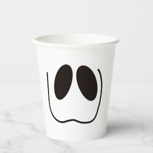 Fun, spooky, ghost face for Halloween Paper Cups