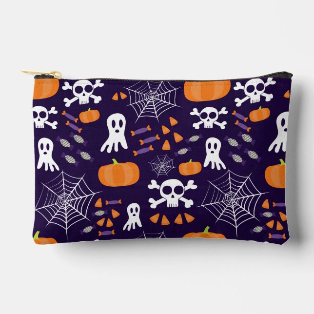 Fun Spooky Halloween Characters Accessory Pouch (Front)