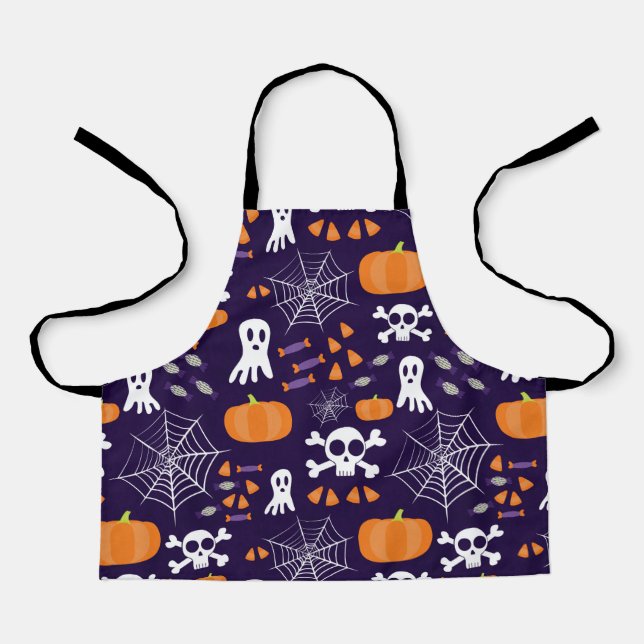 Fun Spooky Halloween Characters Apron (Front)