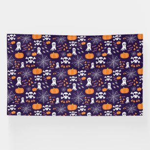 Fun Spooky Halloween Characters Banner