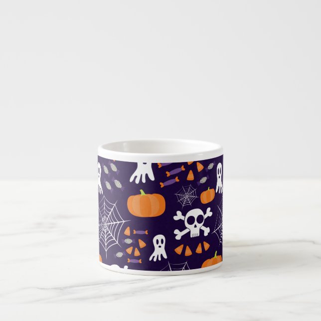 Fun Spooky Halloween Characters Espresso Cup (Front)