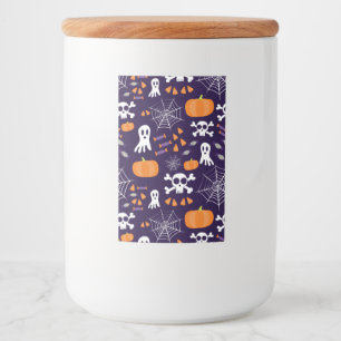 Fun Spooky Halloween Characters Food Label