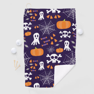 Fun Spooky Halloween Characters Golf Towel