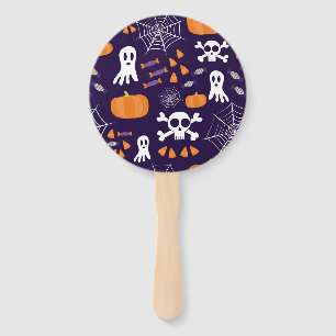 Fun Spooky Halloween Characters Hand Fan