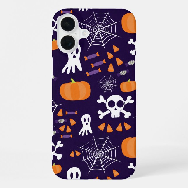 Fun Spooky Halloween Characters iPhone Case (Back)