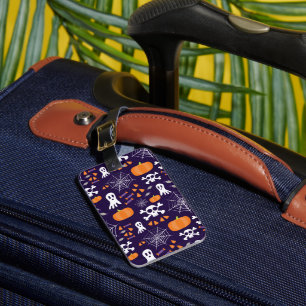 Fun Spooky Halloween Characters Luggage Tag