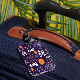 Fun Spooky Halloween Characters Luggage Tag