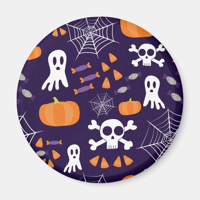 Fun Spooky Halloween Characters Magnet (Front)