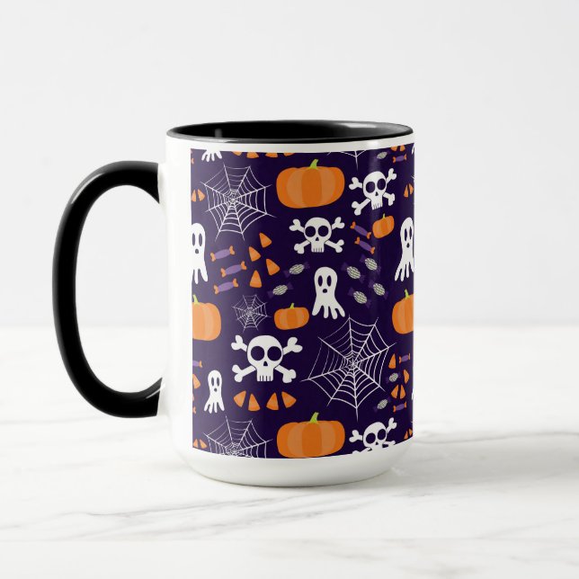 Fun Spooky Halloween Characters Mug (Left)