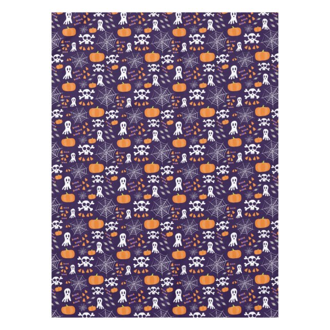 Fun Spooky Halloween Characters Tablecloth (Front)