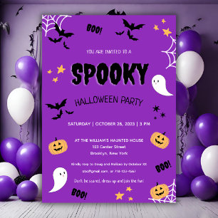 Fun Spooky Kids Halloween Costume Party Invitation