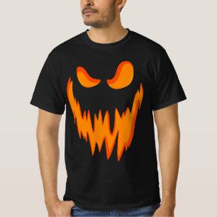 Fun Spooky Scary Pumpkin Jack O Lantern Face T-Shirt